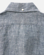 Mateo - Camisa de Lino Azul Océano